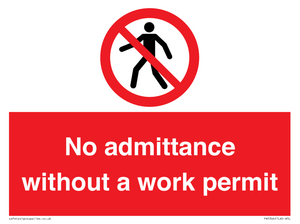 No admittance without a permit